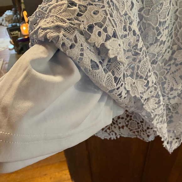 ASTR The Label V-Neck Lace Fit & Flare Dress - Picture 7 of 7